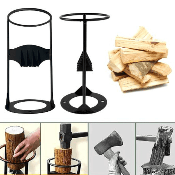 Handmatige houtsplijter van koolstofstaal voor efficiënt brandhout kloven. Robuust ontwerp, ideale tool voor tuin en DIY.