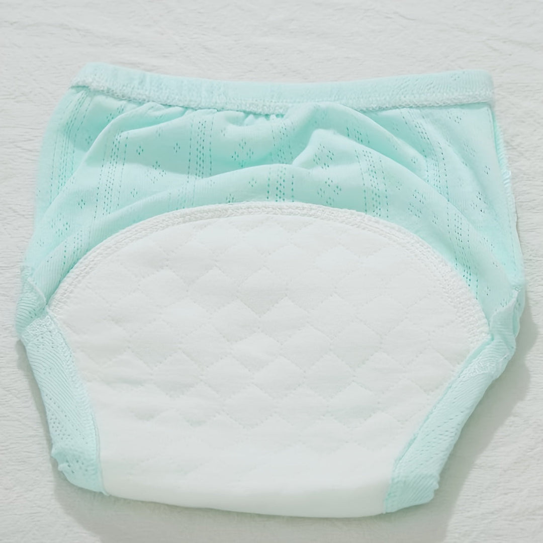 Herbruikbare zindelijkheidsbroekjes voor peuters, ademend katoen, lekvrij, elastische tailleband, comfortabel en duurzaam.