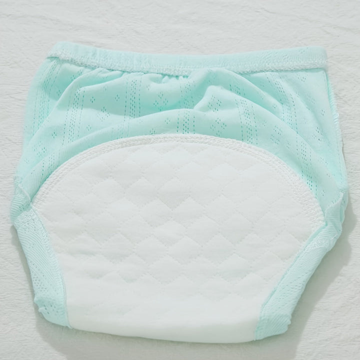 Herbruikbare zindelijkheidsbroekjes voor peuters, ademend katoen, lekvrij, elastische tailleband, comfortabel en duurzaam.