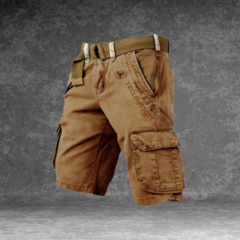 "Heren cargo short, duurzaam met veelzijdige zakken, katoenmix, regular fit, ideaal voor outdoor-activiteiten, avontuurlijke 