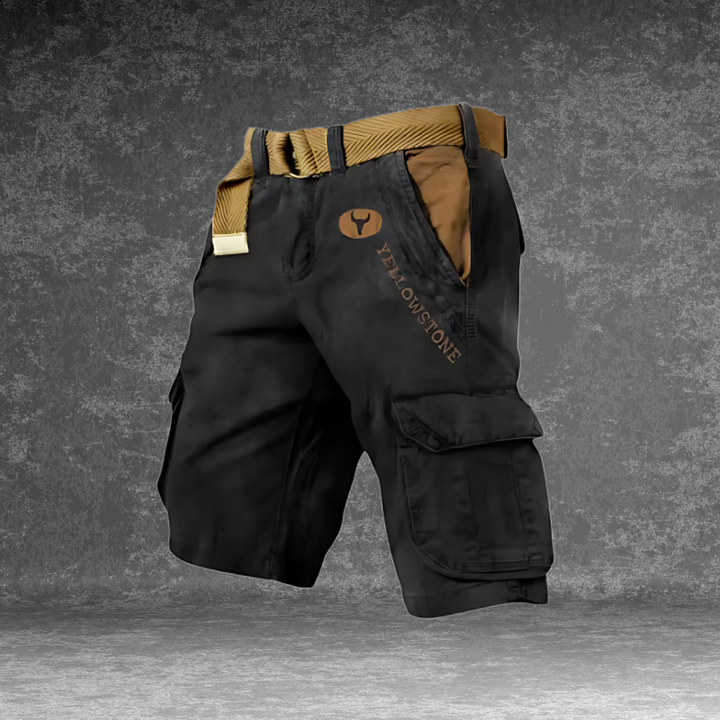 "Heren cargo short, duurzaam met veelzijdige zakken, katoenmix, regular fit, ideaal voor outdoor-activiteiten, avontuurlijke 