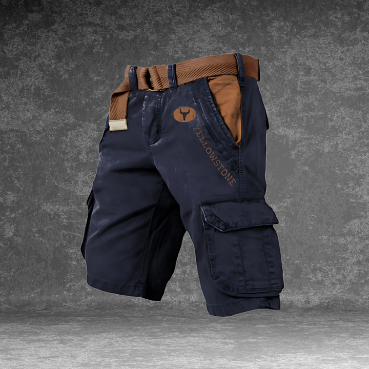 "Heren cargo short, duurzaam met veelzijdige zakken, katoenmix, regular fit, ideaal voor outdoor-activiteiten, avontuurlijke 