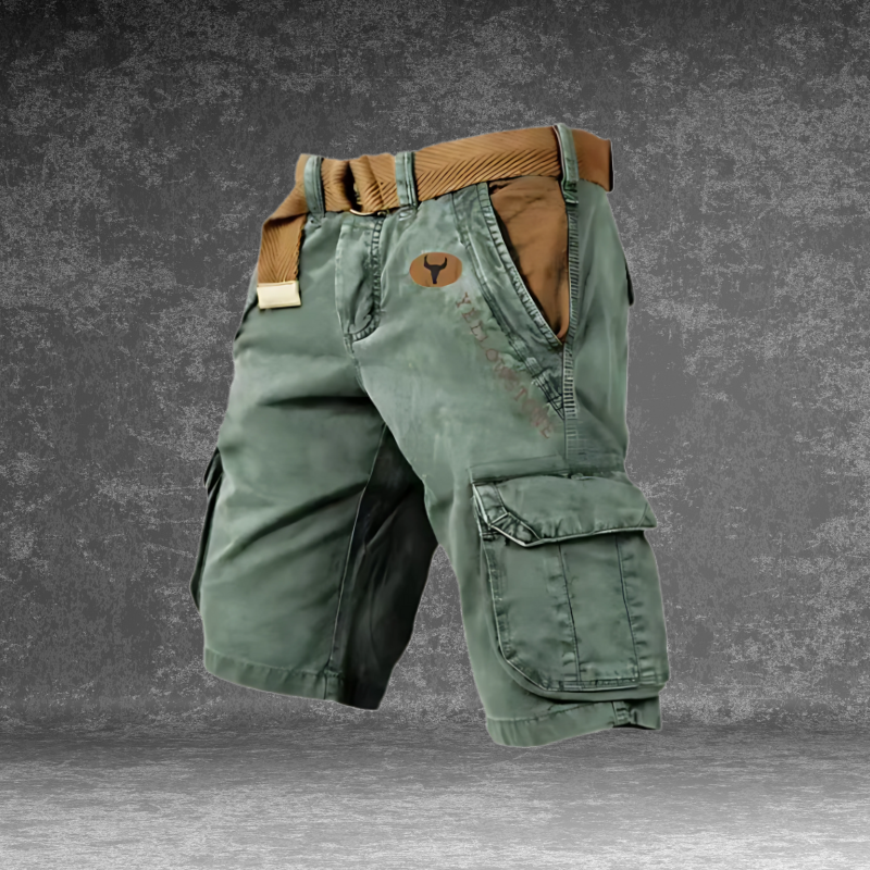 "Heren cargo short, duurzaam met veelzijdige zakken, katoenmix, regular fit, ideaal voor outdoor-activiteiten, avontuurlijke 