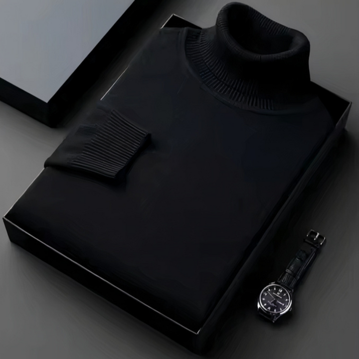 "Heren coltrui blauw, warme wintertrui, klassieke col, stijlvolle keuze, zachte materialen, winterklaar."