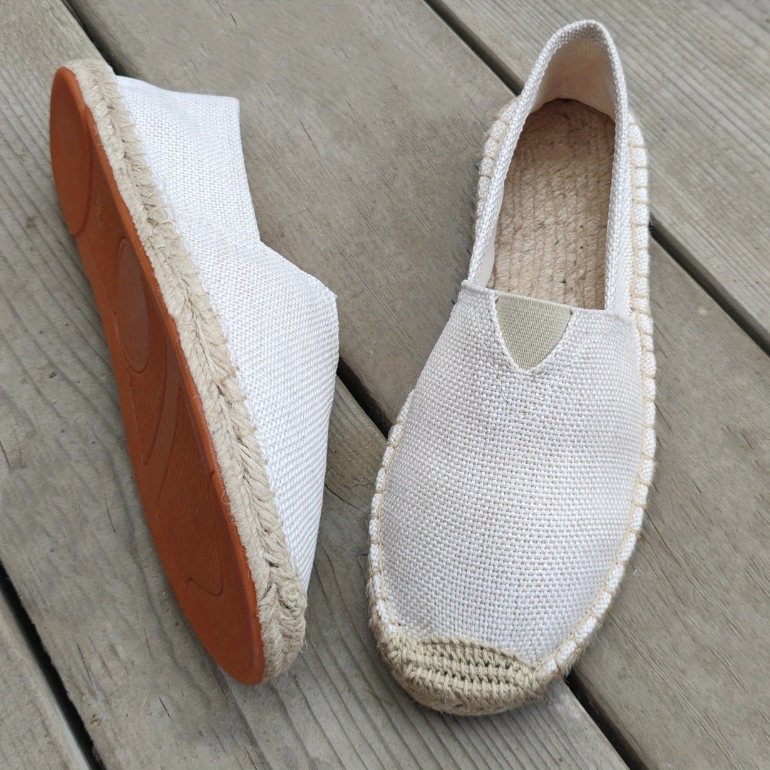 "Heren espadrilles loafers, casual lichtgewicht instapschoenen met ademend canvas, ideaal voor zomerse dagen."