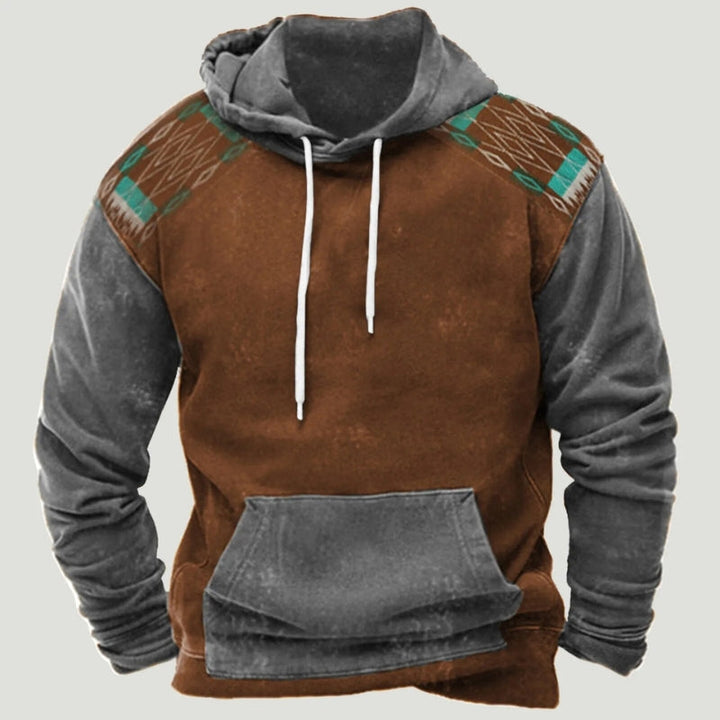 "Heren hoodie beige, casual comfort met capuchon, knusse pasvorm, ideaal voor ontspannen dagen, zachte ademende stof."