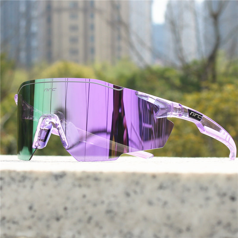 "Heren sportzonnebril met gepolariseerde lenzen en UV-bescherming, unisex, lichtgewicht, ideaal voor outdooractiviteiten."