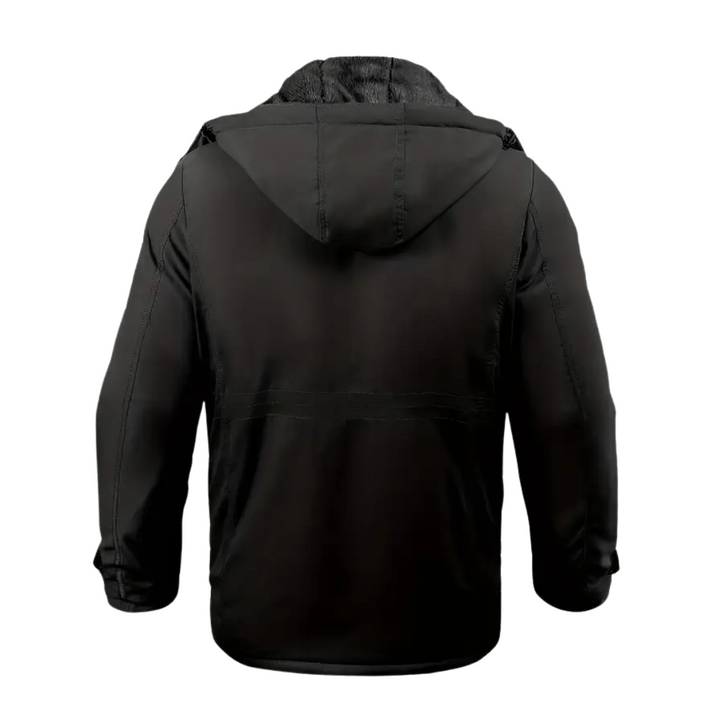 Heren winterjas met pluche voering, waterafstotend; multi-pocket ontwerp, hoogwaardige kwaliteit, stijlvol voor koude dagen.