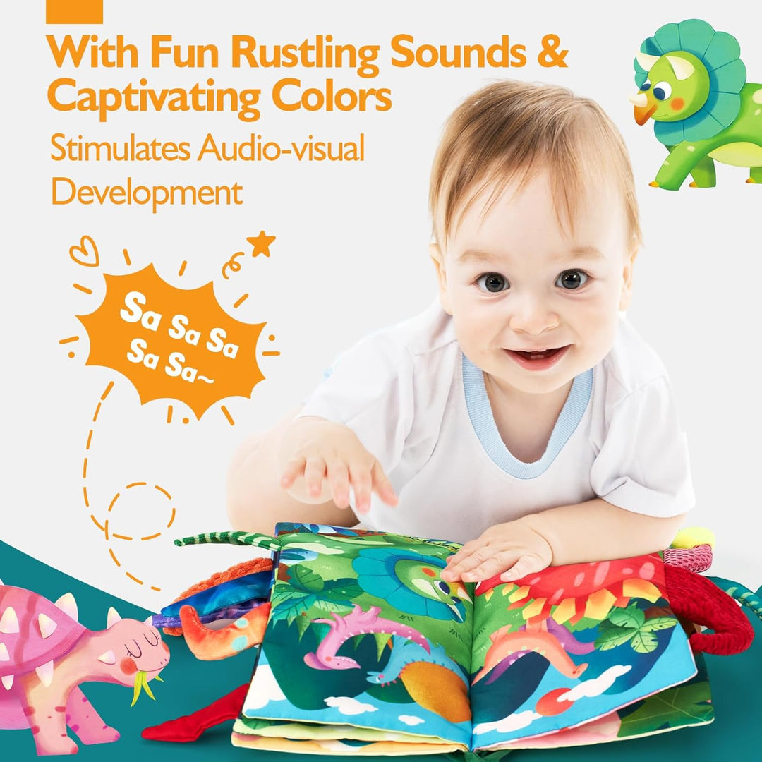"Hoog contrast Montessori voelboek, zwart-witte patronen, zacht baby speelgoed, sensorische en motorische stimulatie"