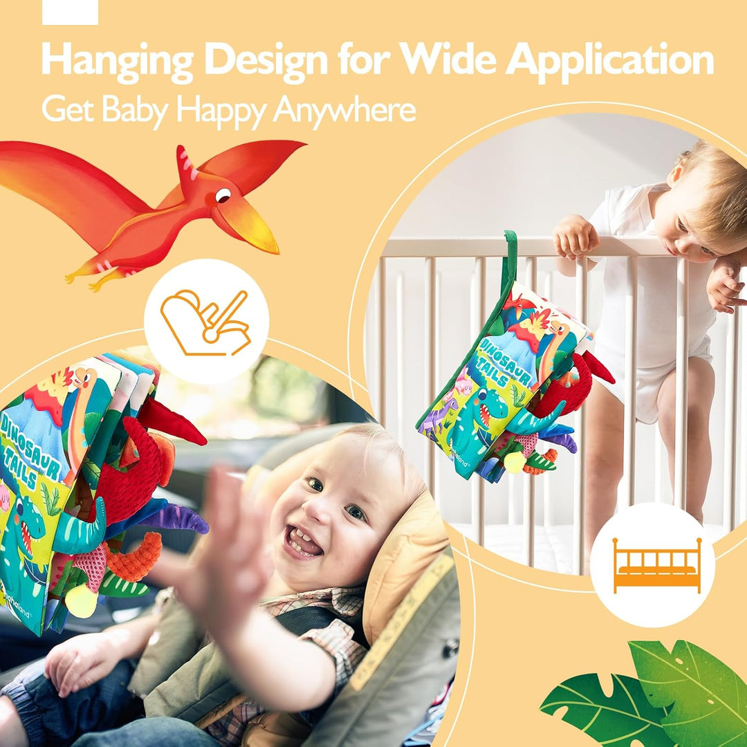 "Hoog contrast Montessori voelboek, zwart-witte patronen, zacht baby speelgoed, sensorische en motorische stimulatie"