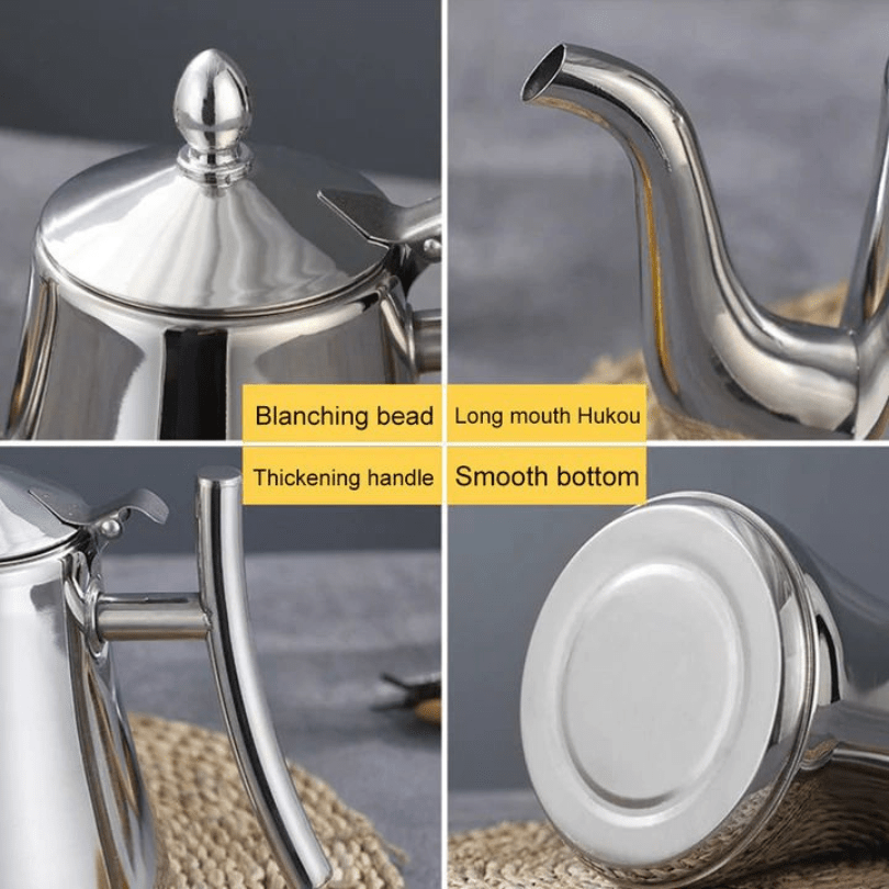"Inductie waterkoker van roestvrij staal met filter; stijlvol, duurzaam ontwerp voor snelle en efficiënte kokend waterbereidi