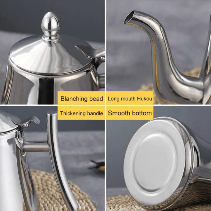 "Inductie waterkoker van roestvrij staal met filter; stijlvol, duurzaam ontwerp voor snelle en efficiënte kokend waterbereidi