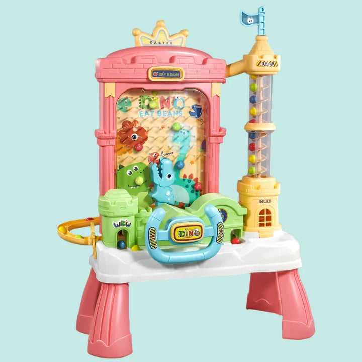 "Interactief CatchCastle elektrisch speelgoed met kleurrijke ballen, stimuleert ouder-kind interactie en educatief spel."