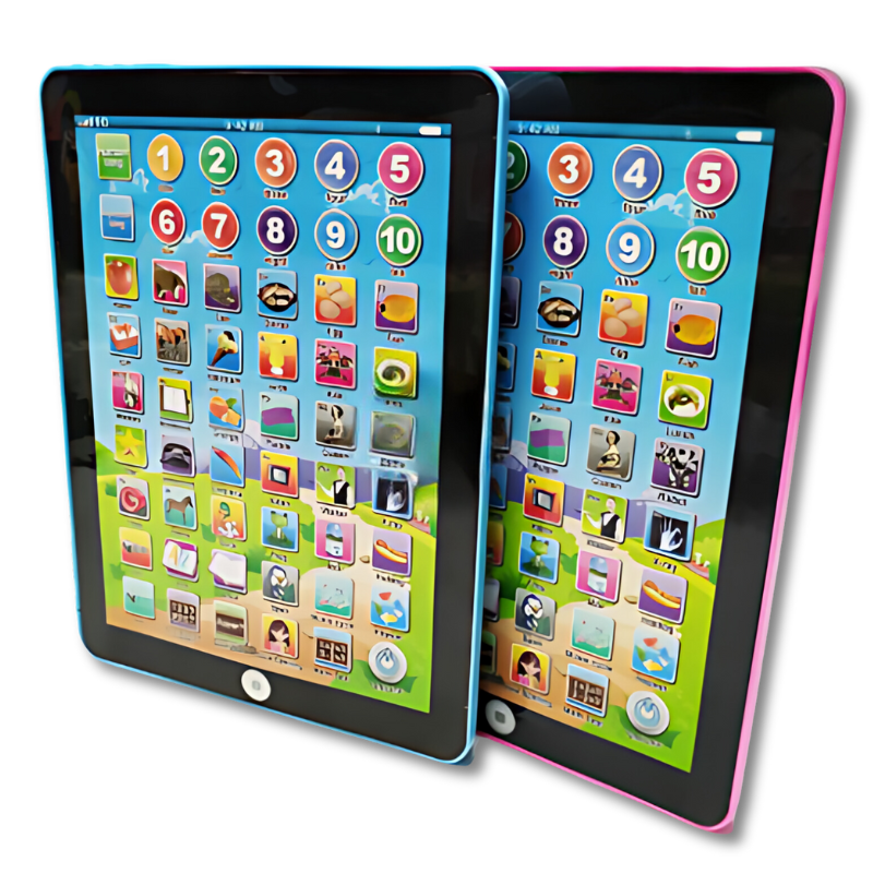 Kindertablet voor 3-6 jaar, kleurrijk en interactief, stimuleert leren met educatieve spellen, duurzaam en kindvriendelijk.