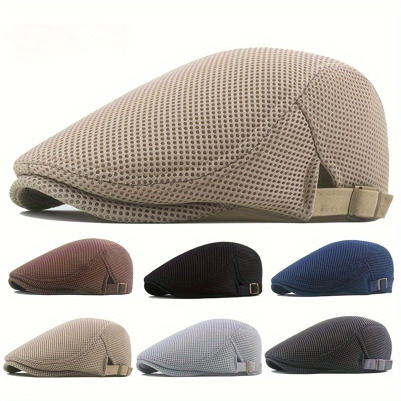 Klassieke herenpet met ademend mesh, lichtgewicht en stijlvol ontwerp, perfect voor de zomer. Ideaal voor casual outfits.