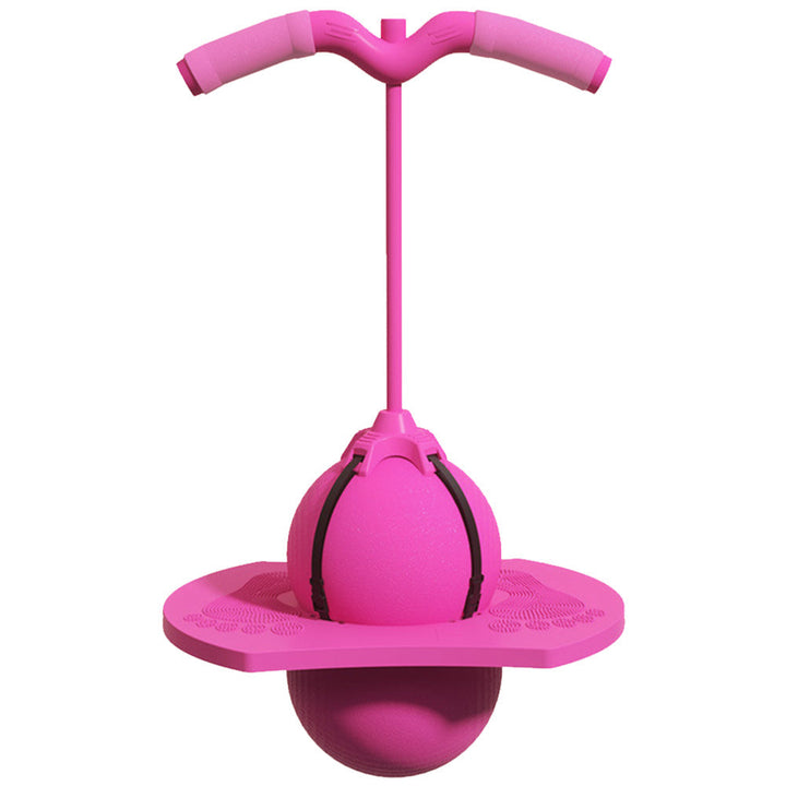 Kleurrijke springstok voor kinderen, bevordert balans en coördinatie met rubberen bal en stevig handvat, binnen & buiten.