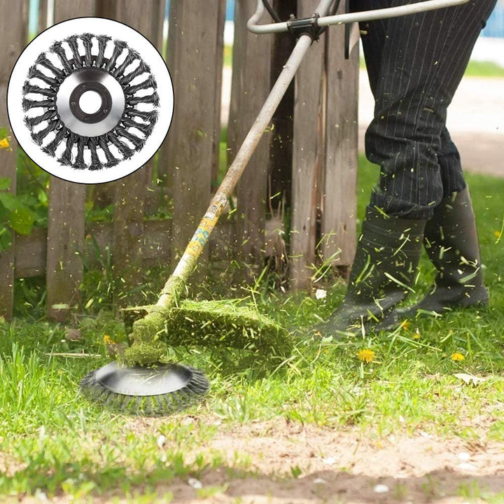 "Krachtige indestructible trimmer met stalen draad voor effectief onkruidbeheer, ideaal voor gazons en paden onderhouden."