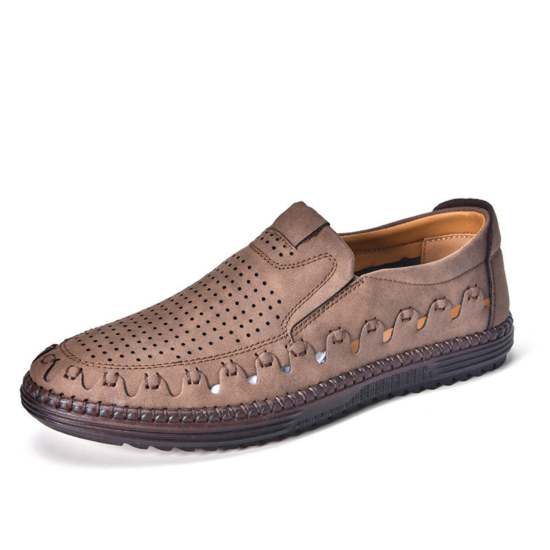 "Leren heren loafers, zwart, met orthopedisch design, ademend en elegant, geschikt voor dagelijks gebruik, antislip zool."