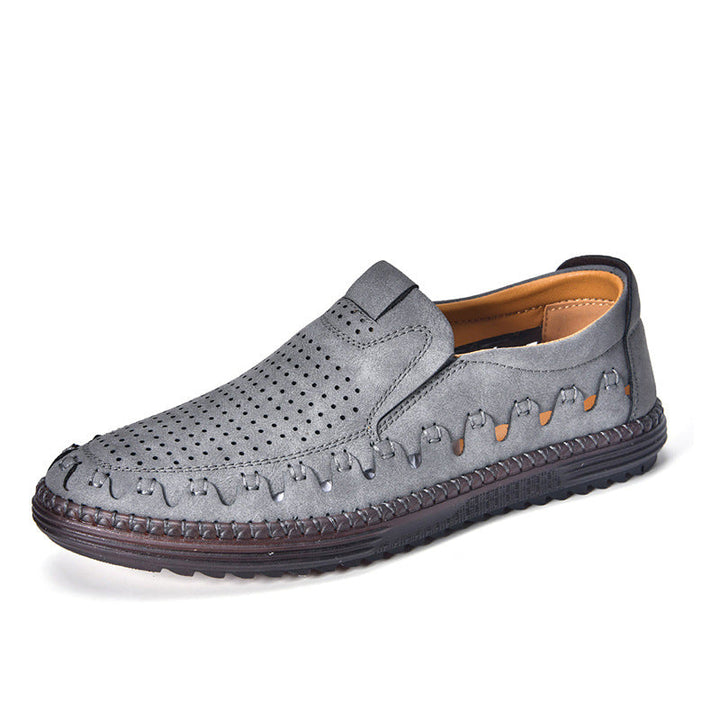 "Leren heren loafers, zwart, met orthopedisch design, ademend en elegant, geschikt voor dagelijks gebruik, antislip zool."