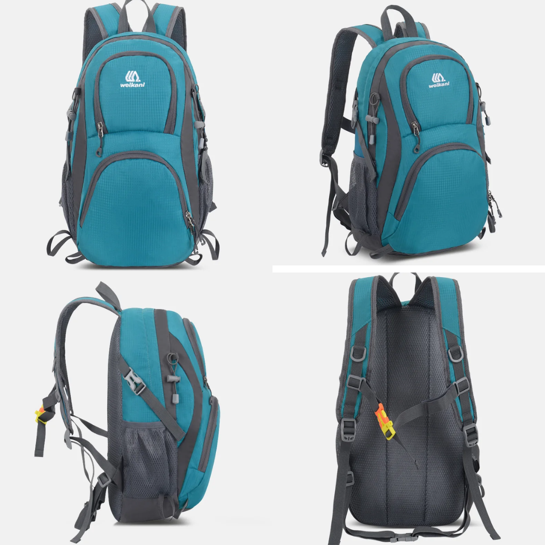 "Lichte multicolor rugzak voor dames, waterdicht en duurzaam, ideaal voor outdoor activiteiten, met comfortabel rugsysteem."
