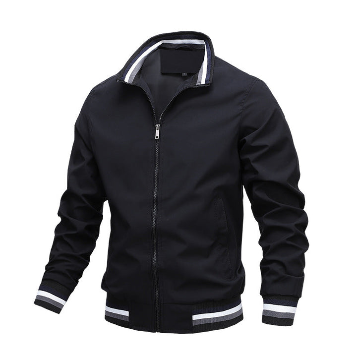 "Lichtgewicht ademende heren zomerjas in blauw, elegant design, ideaal voor casual en formele zomeroutfits"
