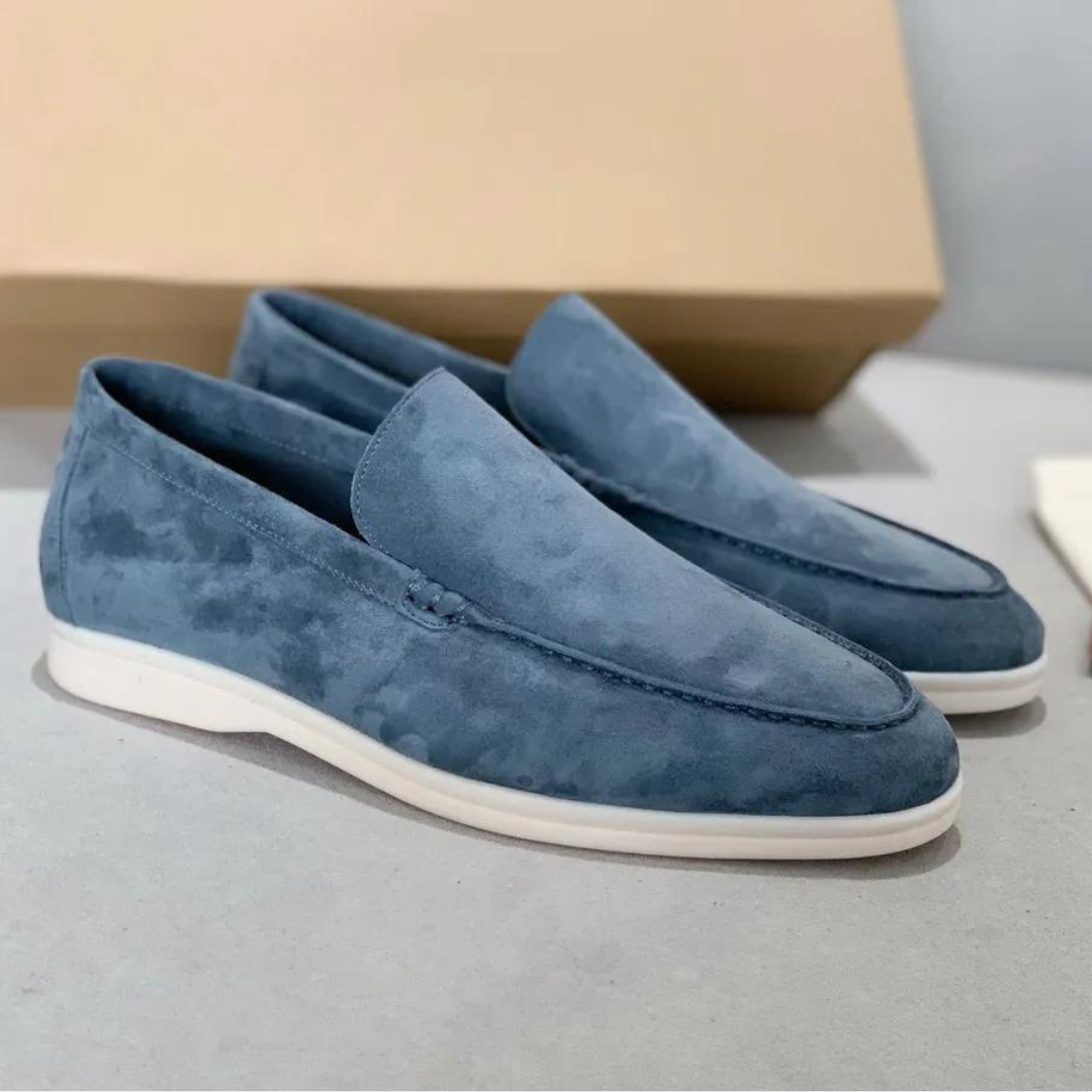Lucas luxe suède heren loafers beige, voor elegantie en comfort. Hoogwaardig en ademend met antislipzool. Ideaal dagelijks.