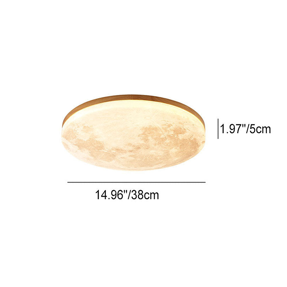 "LunaGlow plafondlamp met realistisch 3D-maanontwerp, zachte LED-verlichting, ideaal voor stijlvolle sfeerverlichting."