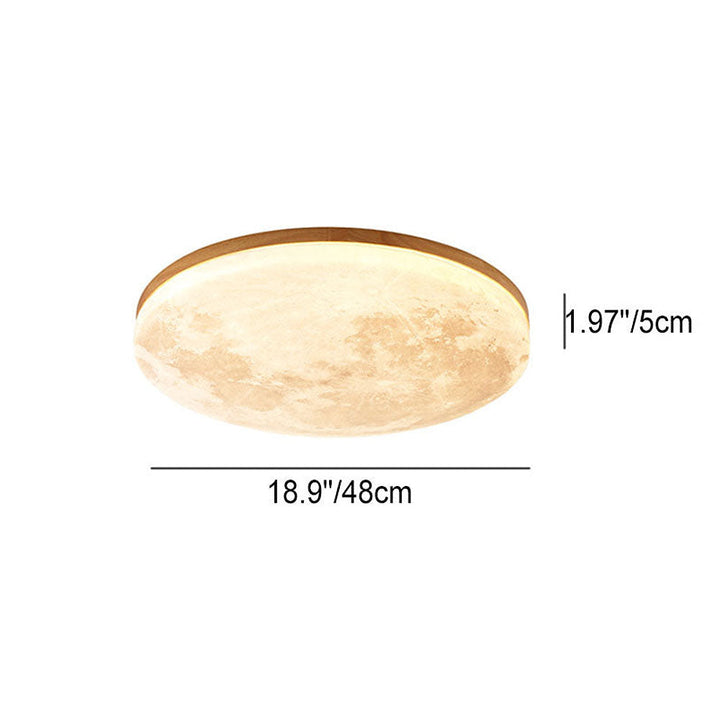 "LunaGlow plafondlamp met realistisch 3D-maanontwerp, zachte LED-verlichting, ideaal voor stijlvolle sfeerverlichting."