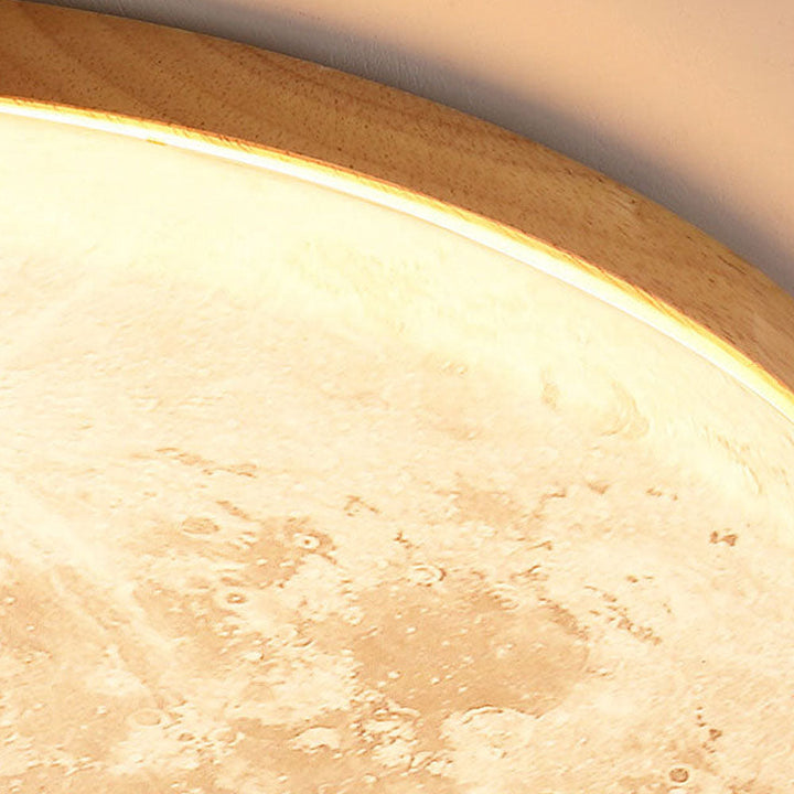 "LunaGlow plafondlamp met realistisch 3D-maanontwerp, zachte LED-verlichting, ideaal voor stijlvolle sfeerverlichting."