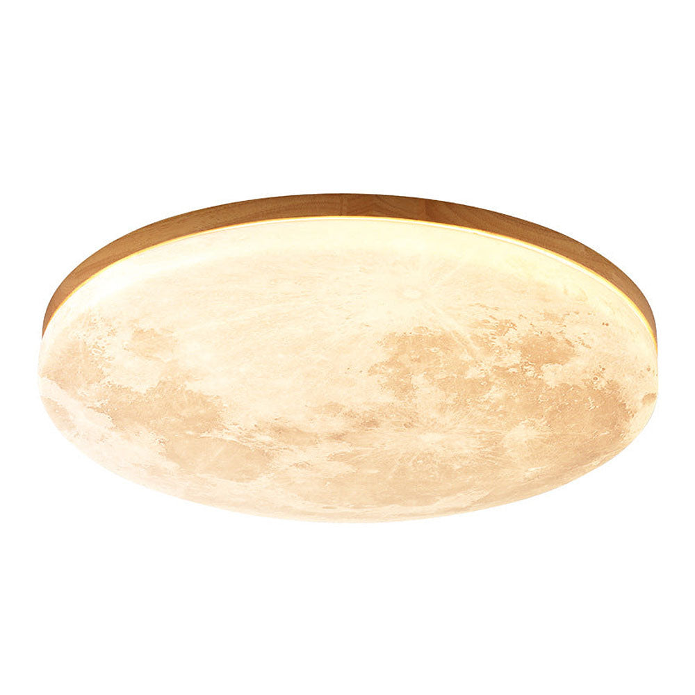 "LunaGlow plafondlamp met realistisch 3D-maanontwerp, zachte LED-verlichting, ideaal voor stijlvolle sfeerverlichting."