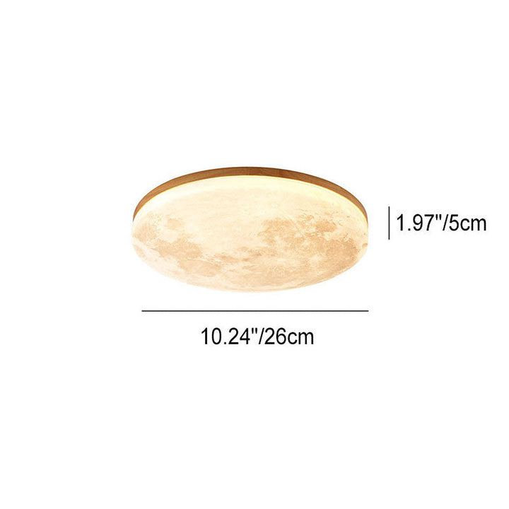 "LunaGlow plafondlamp met realistisch 3D-maanontwerp, zachte LED-verlichting, ideaal voor stijlvolle sfeerverlichting."