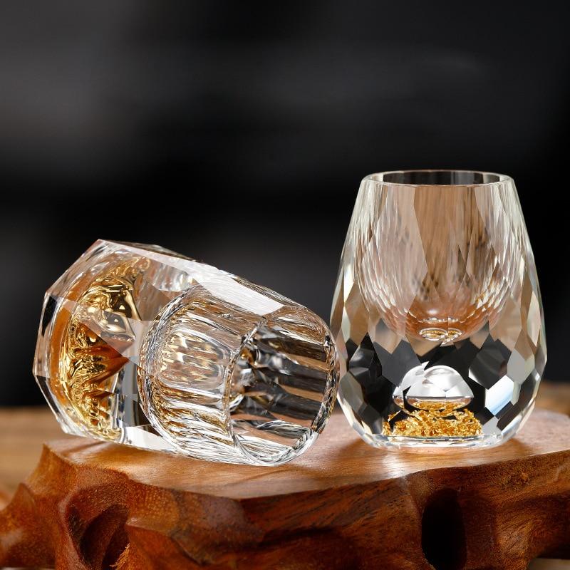 "Luxe kristallen shotglazen set, helder ontwerp, elegant en perfect voor speciale gelegenheden, 60 ml per glas."