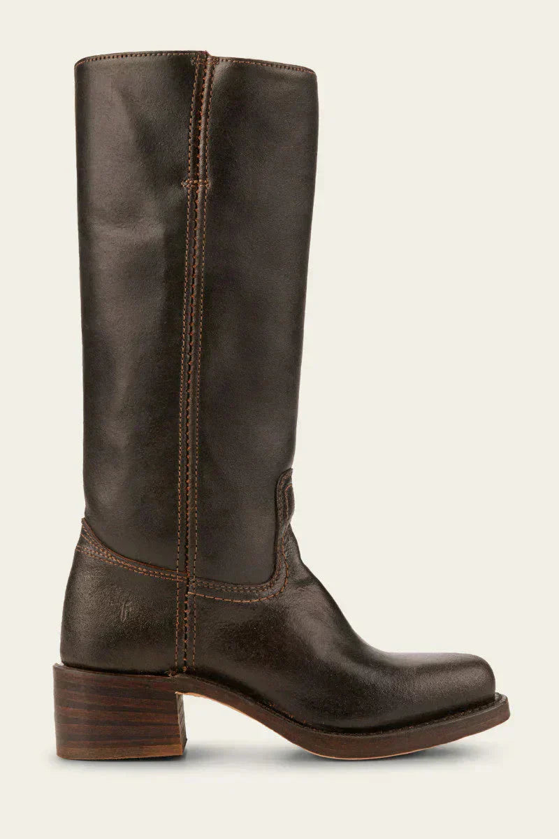"Luxe leren dameslaarzen Agatha, stijlvolle en comfortabele pasvorm, donkerbruin, met hoge kwaliteit leer en ergonomische zoo