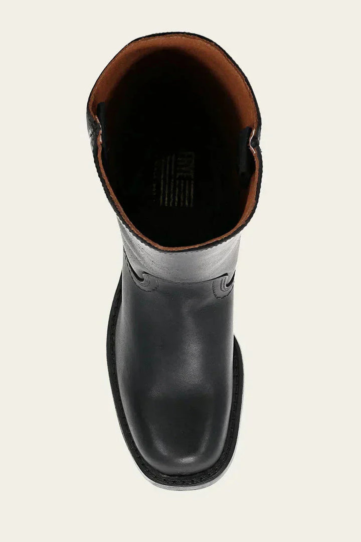 "Luxe leren dameslaarzen Agatha, stijlvolle en comfortabele pasvorm, donkerbruin, met hoge kwaliteit leer en ergonomische zoo