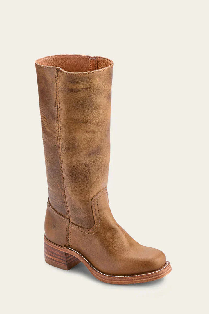 "Luxe leren dameslaarzen Agatha, stijlvolle en comfortabele pasvorm, donkerbruin, met hoge kwaliteit leer en ergonomische zoo