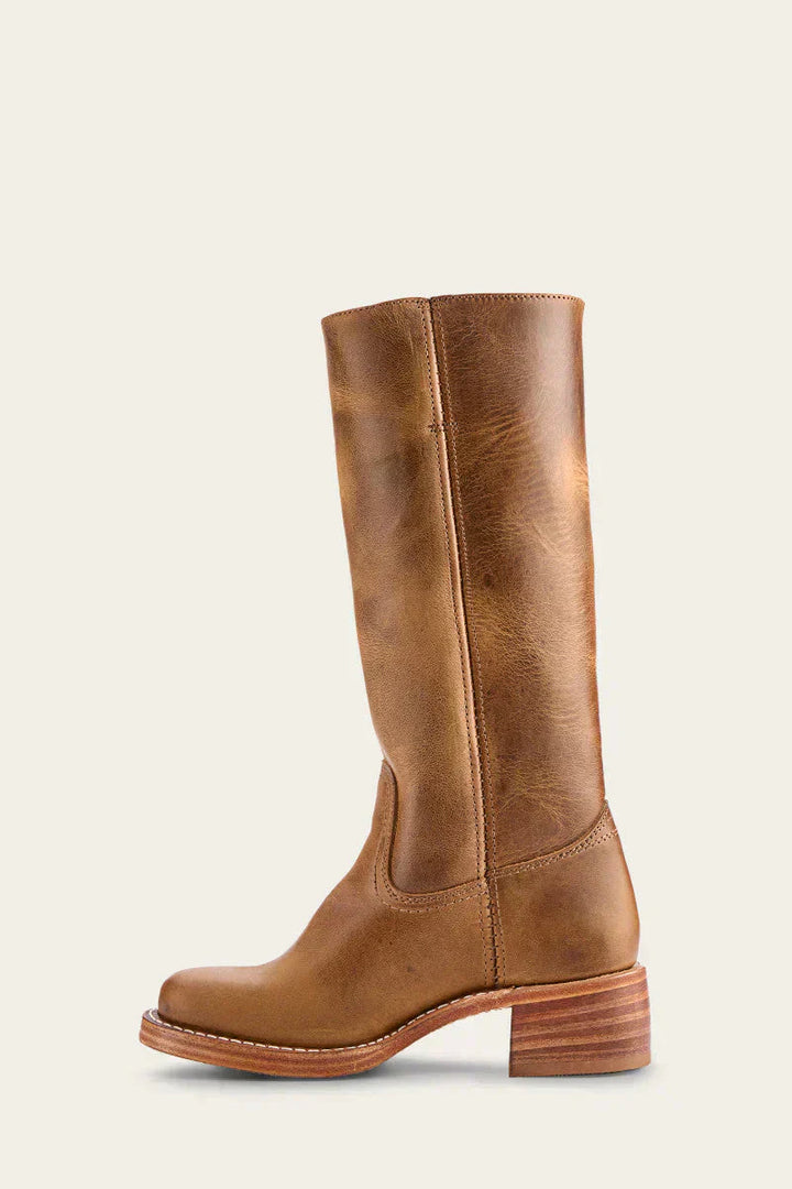 "Luxe leren dameslaarzen Agatha, stijlvolle en comfortabele pasvorm, donkerbruin, met hoge kwaliteit leer en ergonomische zoo