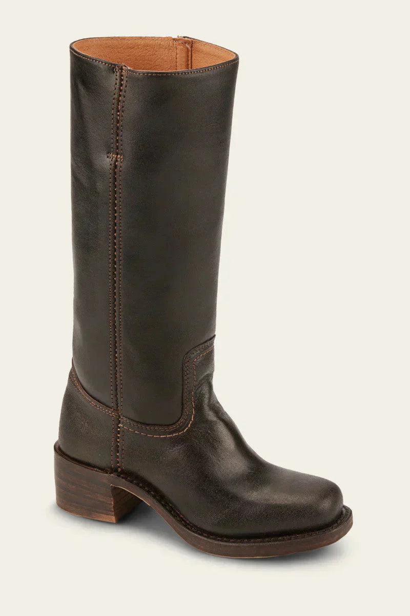 "Luxe leren dameslaarzen Agatha, stijlvolle en comfortabele pasvorm, donkerbruin, met hoge kwaliteit leer en ergonomische zoo