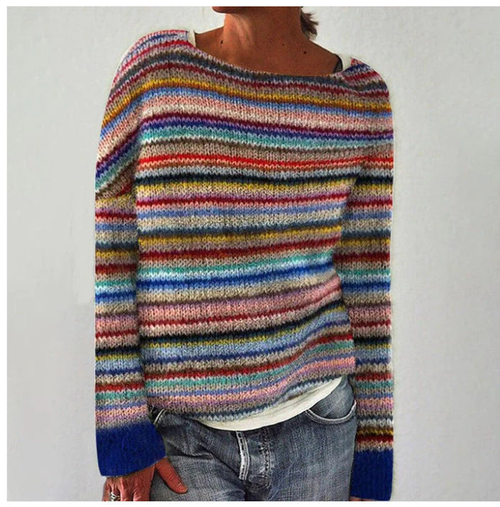 "Luxe wollen damestrui in blauw, elegant ontwerp, zachte stof, veelzijdig voor elke winteroutfit, comfort en stijl"
