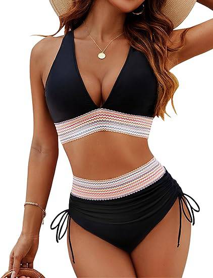 "Lynn corrigerende damesbikini, hoog taillemodel, kleurrijk design, verstelbare bandjes, flatterend en comfortabel."
