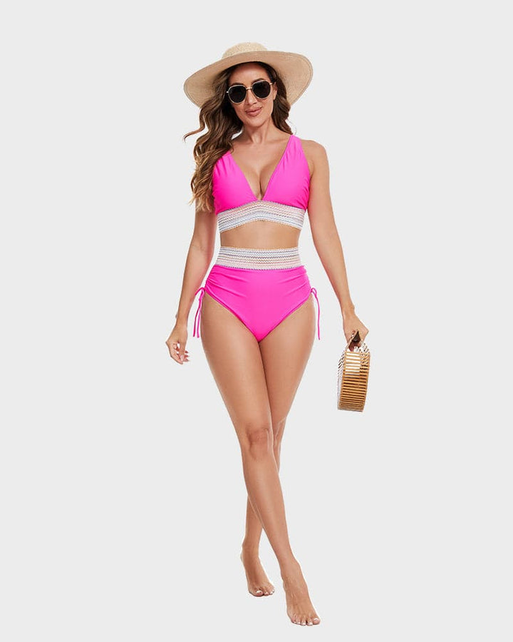 "Lynn corrigerende damesbikini, hoog taillemodel, kleurrijk design, verstelbare bandjes, flatterend en comfortabel."