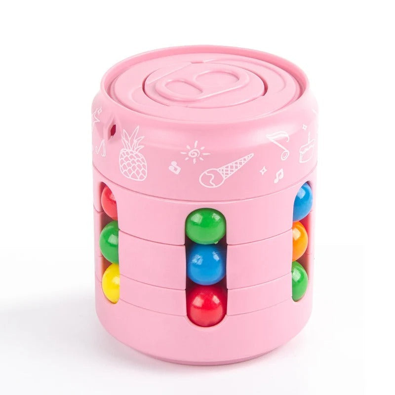 "Magic Fidget Cube - Kleurrijke antistresskubus voor stressverlichting en focus, perfect formaat voor onderweg."