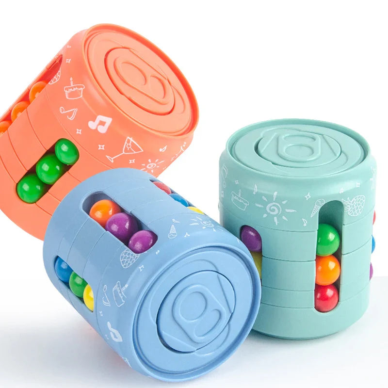 "Magic Fidget Cube - Kleurrijke antistresskubus voor stressverlichting en focus, perfect formaat voor onderweg."