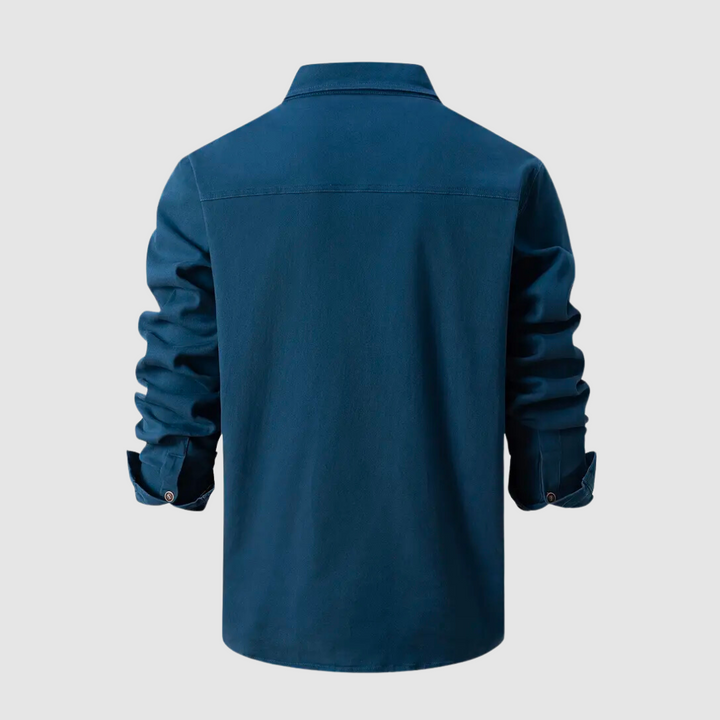"Mason denim overhemd voor dames, tijdloos design, comfortabele pasvorm, button-down met borstzakken, veelzijdig casual shirt