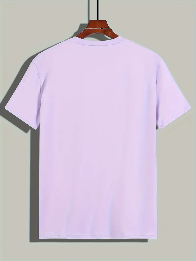 "Modern katoenen heren T-shirt, stijlvolle eenvoud, effen ontwerp, perfecte pasvorm, comfortabel en veelzijdig."