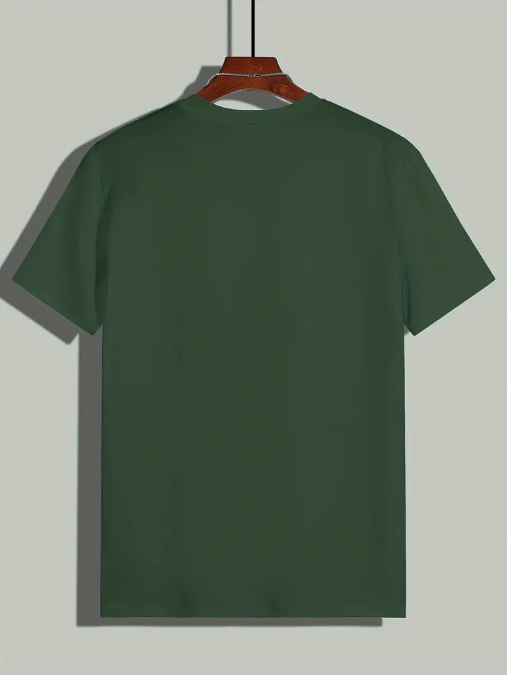 "Modern katoenen heren T-shirt, stijlvolle eenvoud, effen ontwerp, perfecte pasvorm, comfortabel en veelzijdig."