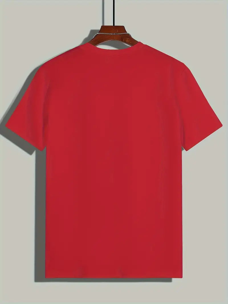 "Modern katoenen heren T-shirt, stijlvolle eenvoud, effen ontwerp, perfecte pasvorm, comfortabel en veelzijdig."