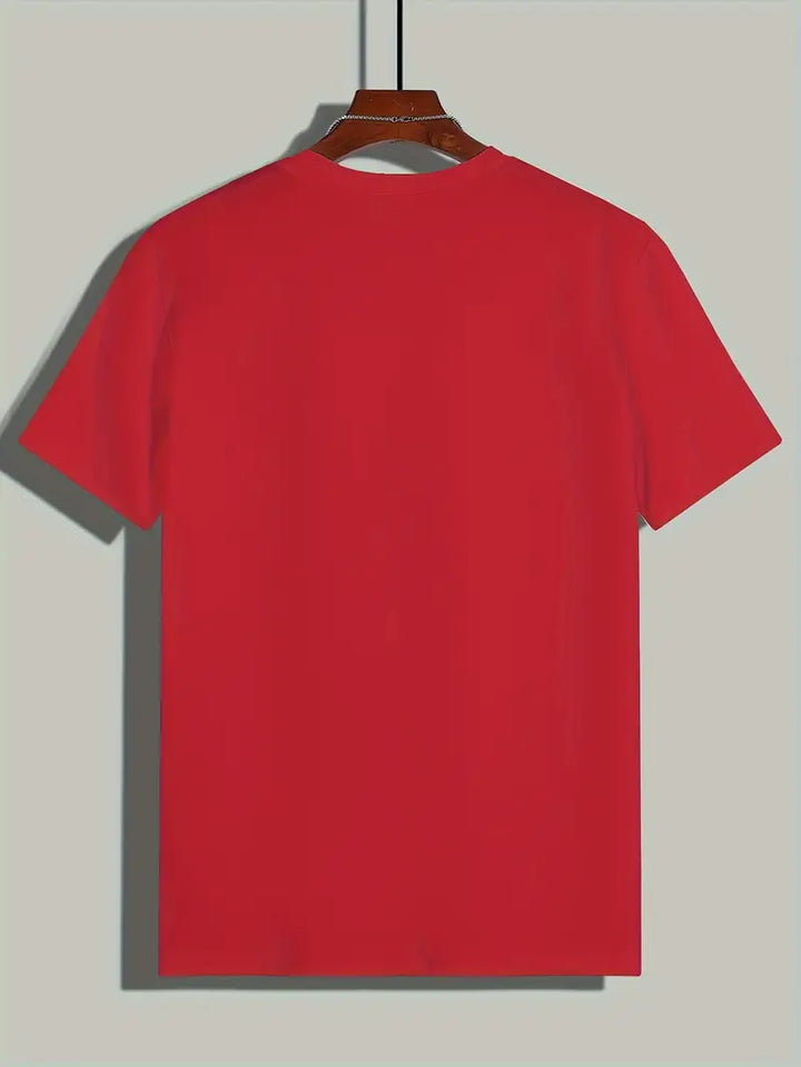 "Modern katoenen heren T-shirt, stijlvolle eenvoud, effen ontwerp, perfecte pasvorm, comfortabel en veelzijdig."
