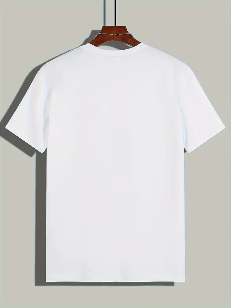 "Modern katoenen heren T-shirt, stijlvolle eenvoud, effen ontwerp, perfecte pasvorm, comfortabel en veelzijdig."