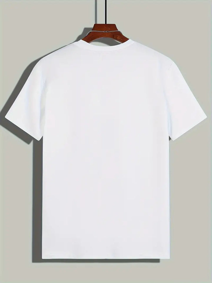 "Modern katoenen heren T-shirt, stijlvolle eenvoud, effen ontwerp, perfecte pasvorm, comfortabel en veelzijdig."