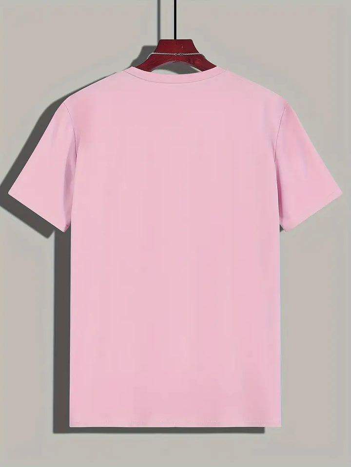 "Modern katoenen heren T-shirt, stijlvolle eenvoud, effen ontwerp, perfecte pasvorm, comfortabel en veelzijdig."